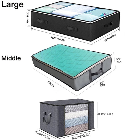 Under-Bed Storage Bags with Clear Window