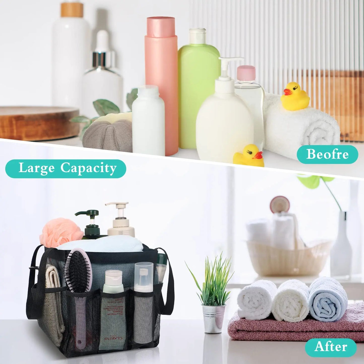 Mesh Shower Caddy Tote