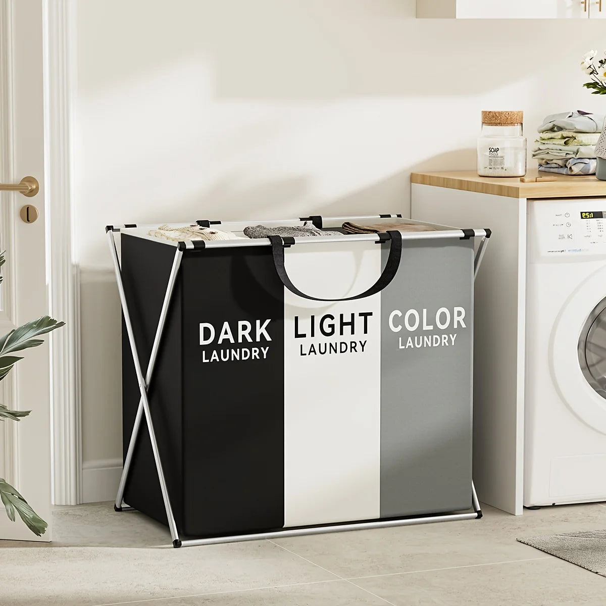 Foldable Divided Laundry Hamper