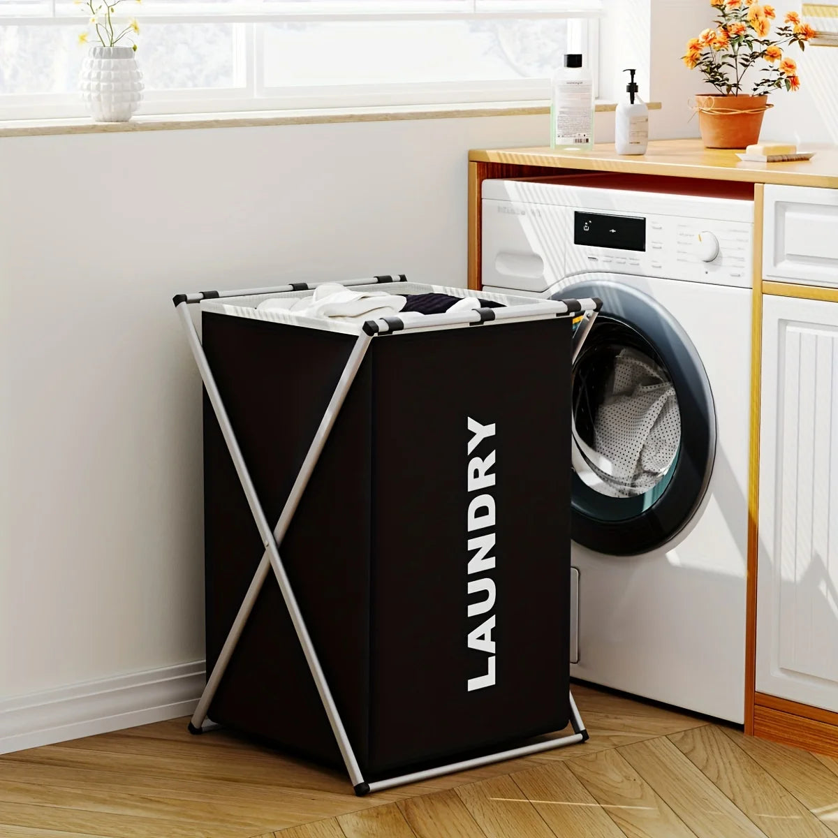 Foldable Divided Laundry Hamper